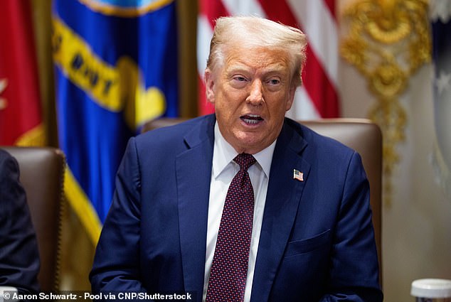 Earlier this week Trump sat down for a mammoth cabinet meeting ahead of Labor Day