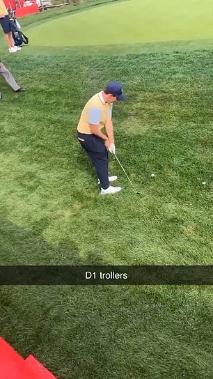 Team Europe star Matt Fitzpatrick was heckled by fans during a practice round at Bethpage