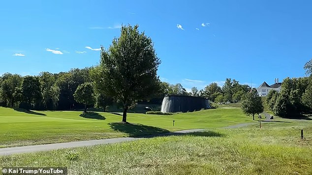 The president boasted about the waterfall onsite, and said the club hosts many weddings