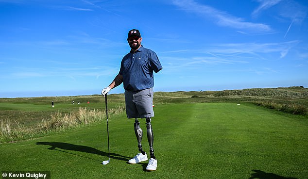 American golfer Nick Kimmel lost both legs above the knee and his left arm above the elbow after jumping onto an IED in Helmand - and is now back up to playing off a handicap of 12