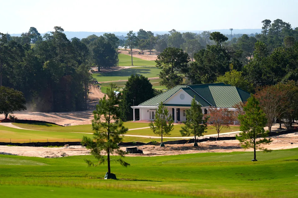 Sept 3, 2025; Augusta, Georgia, USA; The top of The Loop during the media visit to The Patch. The Loop at The Patch is a nine-hole, par-3 course designed by Tiger Woods' golf course design company, TGR. Mandatory Credit: Katie Goodale - Augusta Chronicle/USA TODAY NETWORK