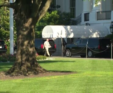 WATCH: President Trump departs the White House ahead of golfing outing in Florida