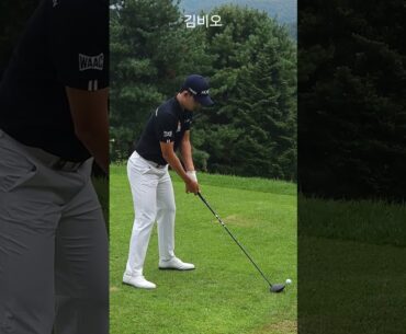 KPGA 김비오 프로 체중 이동과 몸통 회전을 극대화한 드라이버 스윙 #김비오프로 #드라이버스윙  #golf #골프  #골프스타 #골프스윙