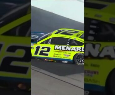 Ryan Blaney gets spun around but avoids major contact with the inside wall. #NASCAR