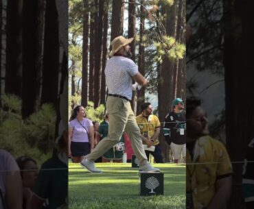 Is your swing better than Jason Kelce? 👀 #jasonkelce #newheightspodcast #golf #philadelphiaeagles