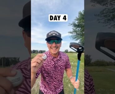 DAY 4 TRYING TO HIT A FLING GOLF HOLE IN ONE 🤯