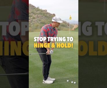 Stop trying to “hinge and hold” with your short game shots!❌ #golf