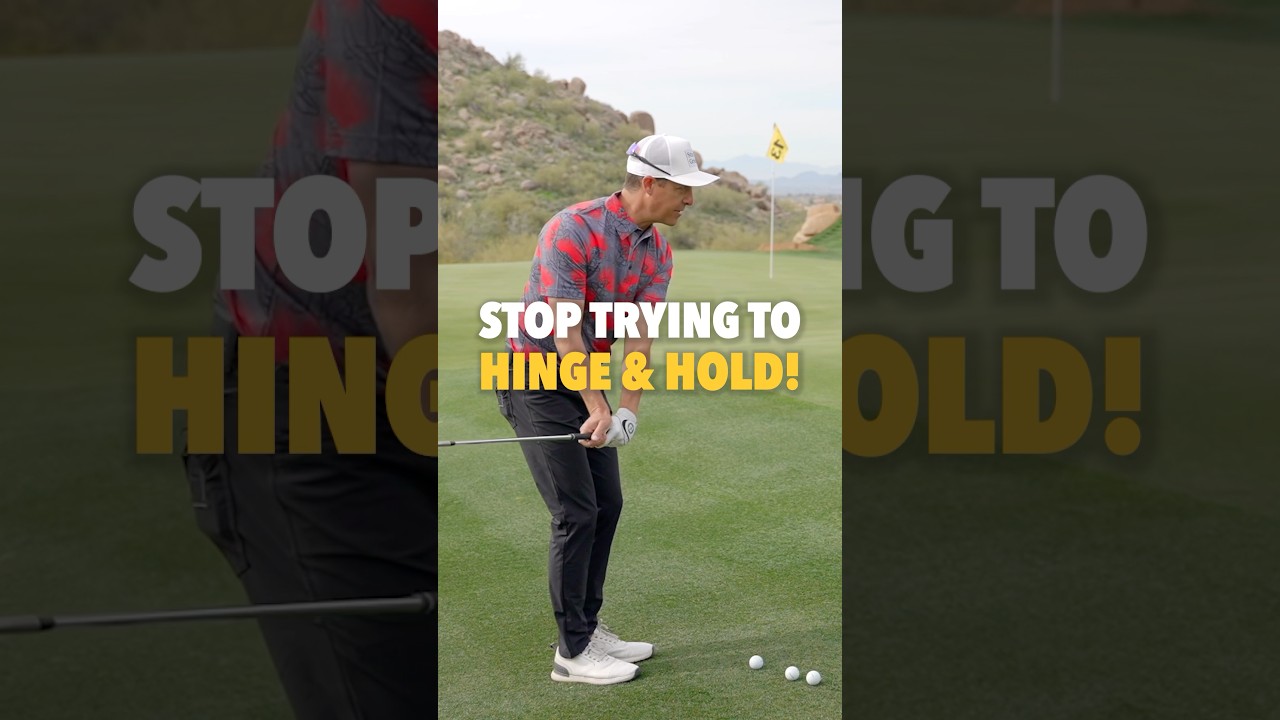 Stop trying to “hinge and hold” with your short game shots!❌ #golf Stop trying to “hinge and hold” with your short game shots!❌ #golf
