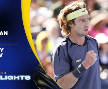 Coleman Wong vs. Andrey Rublev Highlights | 2025 US Open Round 3