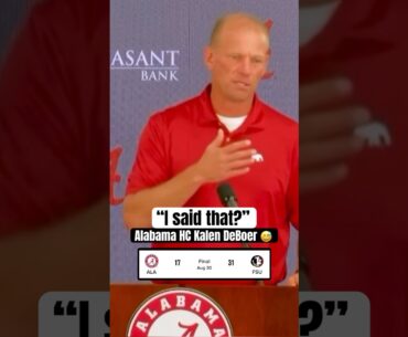 DeBoer didn’t remember saying this 😅