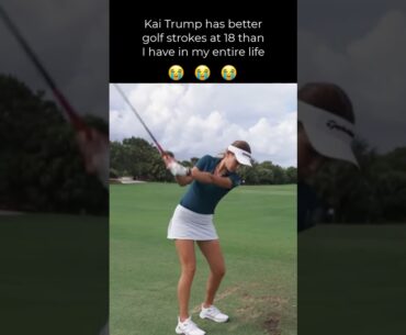Kai Trump AMAZING golf strokes | Barron Trump Family
