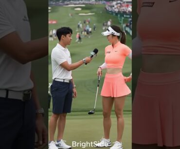 Fans Went Wild After the Tallest Golfer’s Unexpected Gesture✨#golf #short #tallwomen #sports