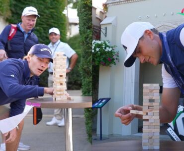 Pro Golfers vs Jenga