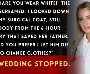 They Said I Ruined The Wedding By Wearing White—It Was My Surgical Coat With Their Dad's Blood On It