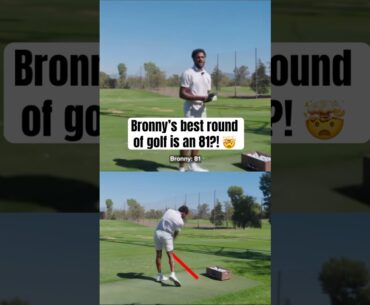 Bronny shares his best 18-hole score 😮⛳️ (via @GrantHorvatGolfs)