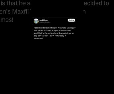 Andrew Novak | Ben Griffin | Maxfli Tour X | #golf #zachriddlegolf #progolf #maxfli #golfball