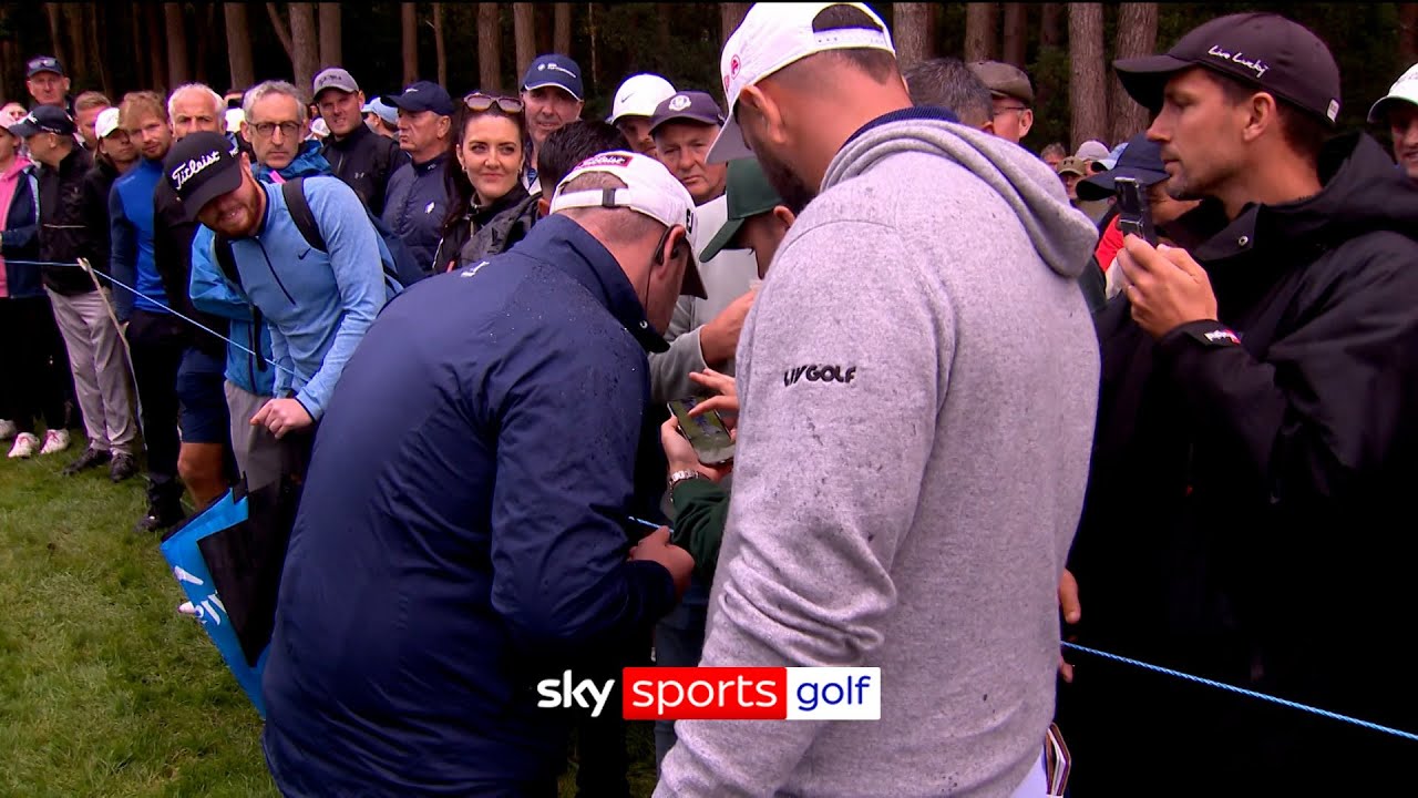 Rahm saves par after a lengthy debate with a rules official about a moving ball Rahm saves par after a lengthy debate with a rules official about a moving ball