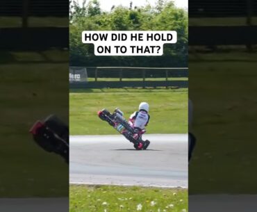 How did he hold on to that?! #karting #alphalive #britishchamps