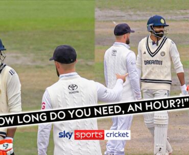 What was said as furious England players confronted Jadeja?