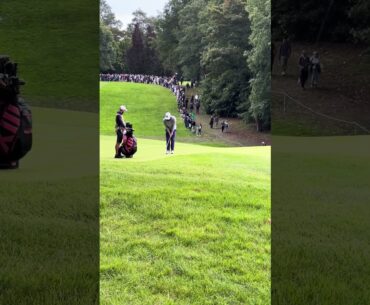 Tyrrell Hatton up and down on the first hole at the BMW PGA Championship! Easy short game! #golf