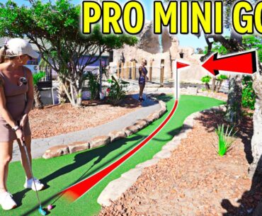 Elisha Got a Hole In One at a Professional Mini Golf Course!