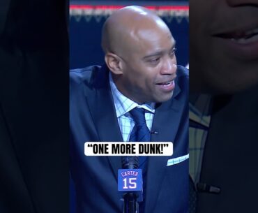 They wanted Vince Carter to throw it down one more time at his Nets jersey retirement 😂