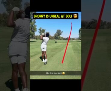 Bronny has only been playing golf 4 months 🤯🤯