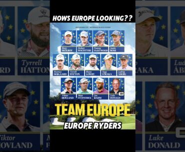Meet Team Europe 2025: Ryder Cup Stars Ready to Compete! 🇪🇺⛳️ #Shorts