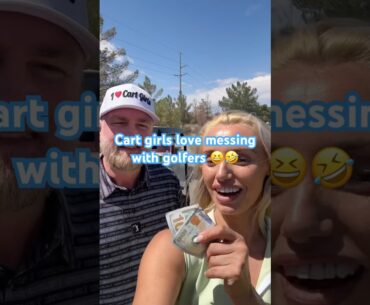Get ‘em! #cartgirl #golf #golfswing #golfer #golfgirls #golfgear #golfers #golftips #lol #money
