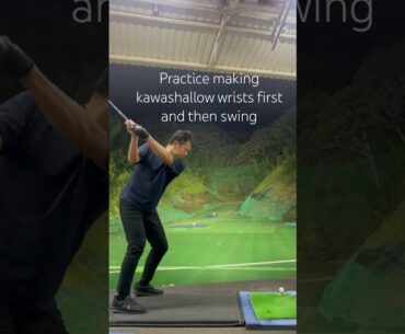 If you can make this wrist, you won't slice even if you hit the ball comfortably.