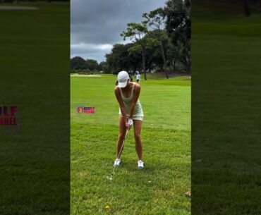 Amazing Golf Swing you need to see | Golf Girl awesome swing | Golf shorts | Ashley Huffman