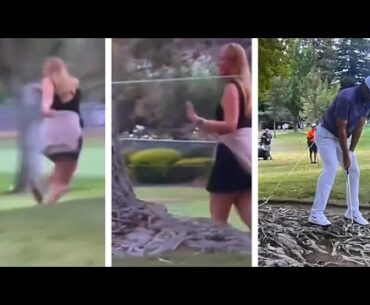 Scottie Scheffler receives brutal break as lady golf fan apologises at Procore
