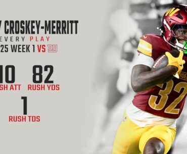 Jacory Croskey-Merritt Week 1 Highlights | Every Run vs Giants