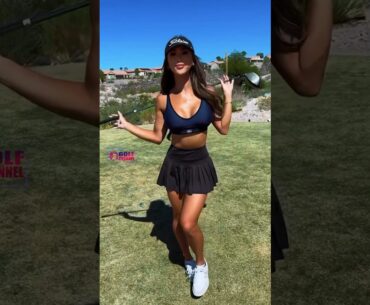 Amazing Golf Swing you need to see | Golf Girl awesome swing | Golf shorts |  Michele