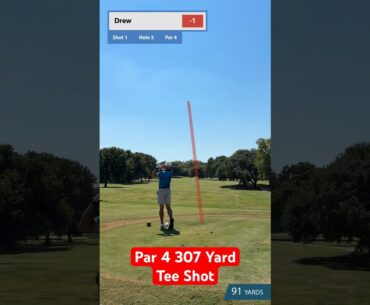 45 year old athlete/performance coach, 307 yard up hill tee shot.  #golf #golfswing #golfcoaching