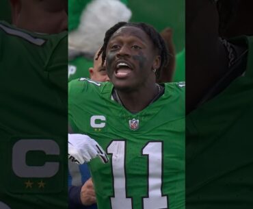 A.J. Brown really threw away Tanner McKee's Touchdown Ball 😂🤣 #Eagles #NFL