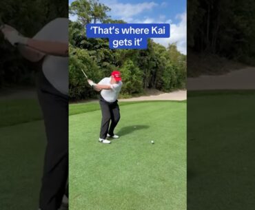 Donald Trump says his granddaughter gets her good swing from him