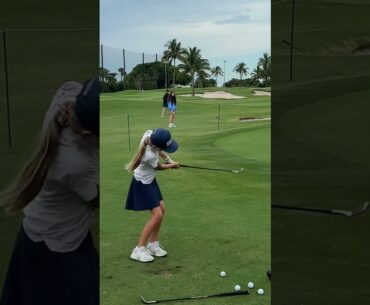 Chloe’s first drive, chip, and putt! #shorts #golf #vlog