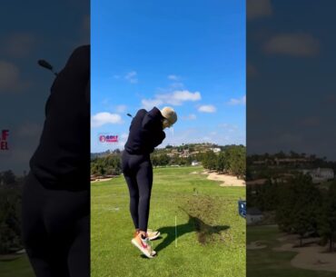 Amazing Golf Swing you need to see | Golf Girl awesome swing | Golf shorts | Paris Hilinski