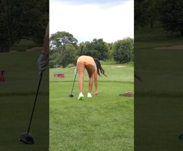 Amazing Golf Swing you need to see | Golf Girl awesome swing | Golf shorts | Waiyi Chan