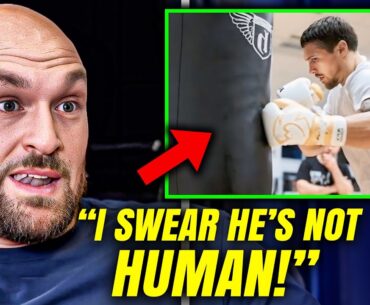 Tyson Fury SPEECHLESS After Watching Oleksandr Usyk Hit a 300KG Punching Bag!