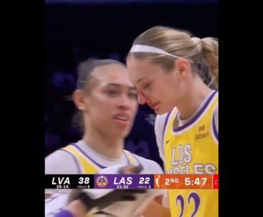 Cameron Brink gets a bloody nose from NaLyssa Smith’s elbow