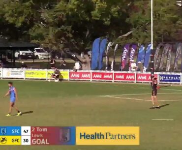 Sturt's Tom Lewis launches from 50m - Rd 5 Hostplus SANFL Snapshot