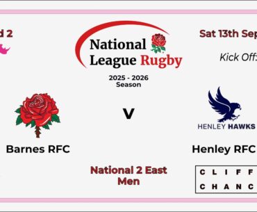 1st XV Men - Barnes RFC 20 v 20 Henley RFC | 13 September 2025 - First-Half
