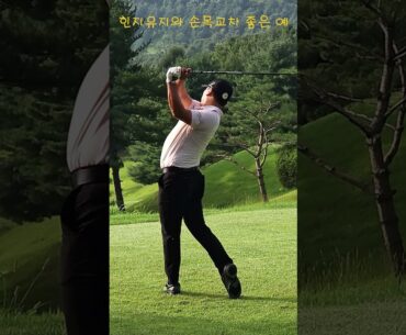 왼쪽으로 부드럽고 효율적인 체중 이동과 정석적인 힌지 유지와 손목 교차 #황도연프로 #드라이버스윙 #힌지  #golf