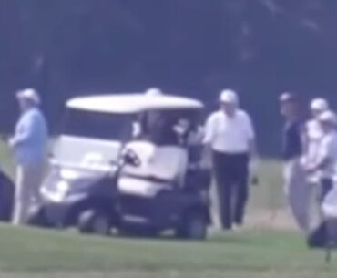 JUST IN: Camera Captures Trump Golfing At Trump National Golf Club In Virginia