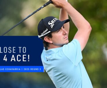 Near Hole-In-One on Par 4 for Nicolas Echavarria! | 2025 PGA Championship