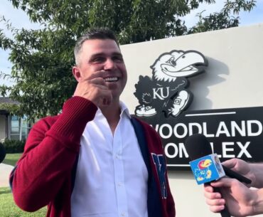 Gary Woodland speaks following his KU Athletics Hall of Fame induction