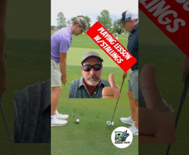 Stallings Tour Wisdom Shared with Rising Star! #golf #golftips #chipping #shorts