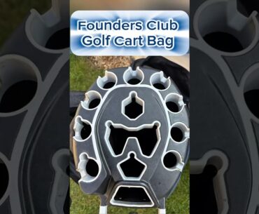 FOR SALE 75.47$ Founders Club Golf Cart Bag 14-Way Divider White/Blue Rain Hood